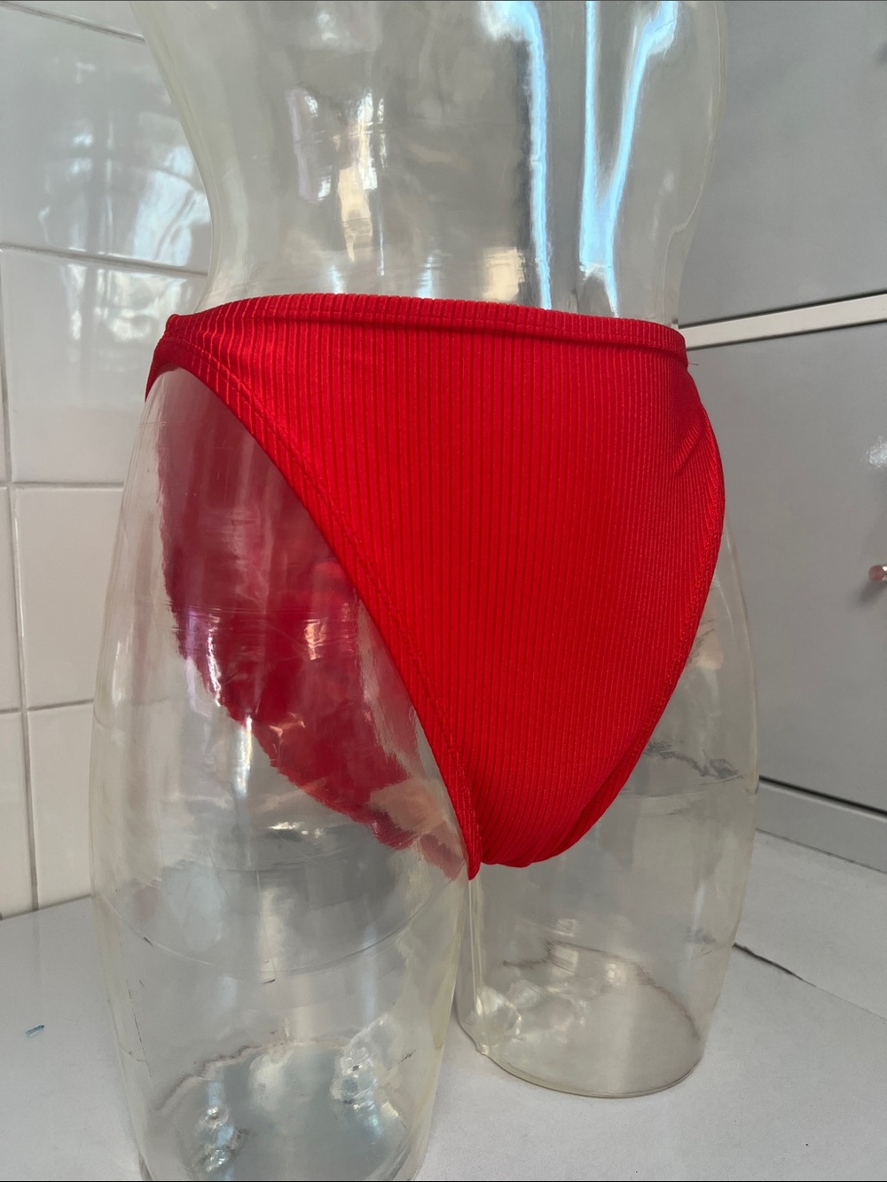 Marika M 80s Ribbed Shiny Spandex High Cut Half-Leotard NWT - Picture 9 of 12